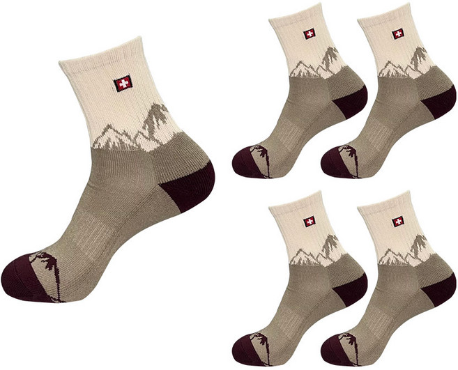 스위스밀리터리 남성용 중목 쿠션 양말 5켤레 세트 SM-N03