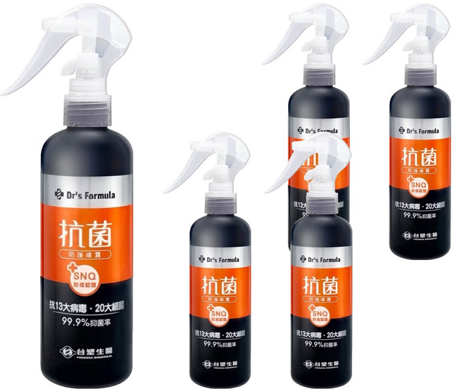 台塑生醫 Dr's Formula 抗菌防護噴霧, 255g, 5瓶