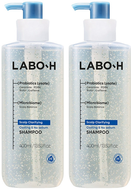 LABO-H 頭皮清涼控油功能性洗髮精, 2個, 400ml