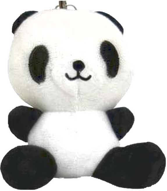 凱騰 熊貓防身器 絨毛娃娃 適用於書包 聲音警報, 1個