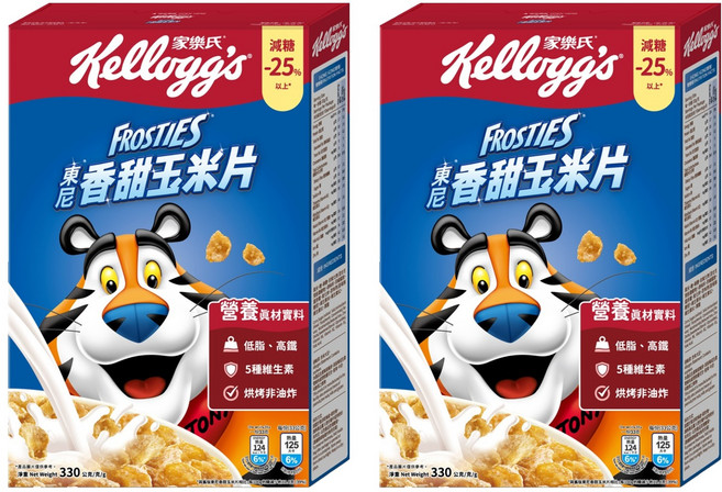 Kellogg's 家樂氏 FROSTIES 東尼玉米片 香甜玉米片, 330g, 2盒