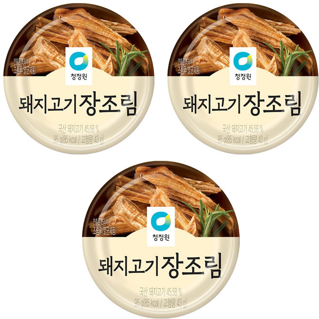청정원 돼지고기 장조림, 95g, 3개