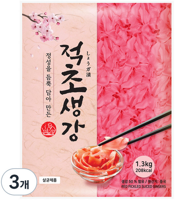 이엔푸드 적초생강, 1.3kg, 3개