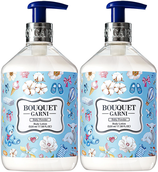 부케가르니 바디로션 베이비파우더, 520ml, 2개