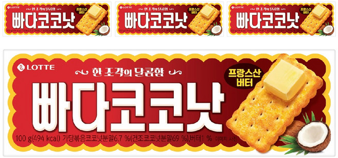 롯데웰푸드 빠다코코낫, 100g, 4개