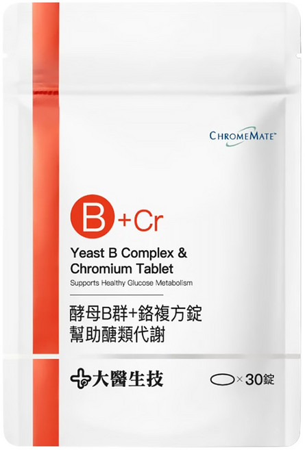 大醫生技 酵母B群 + 鉻複方錠, 30顆, 1包