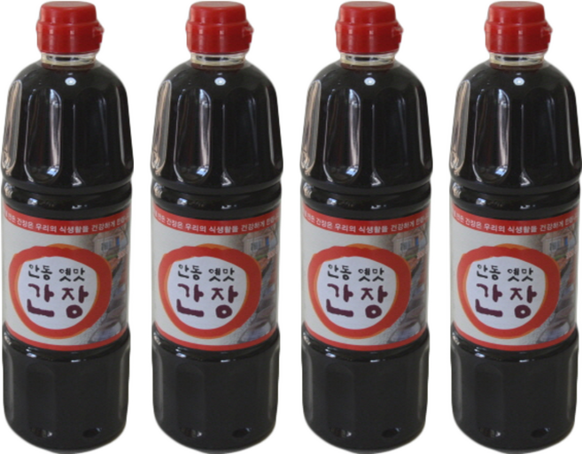 안동옛맛된장 재래식 국간장, 4개, 900ml