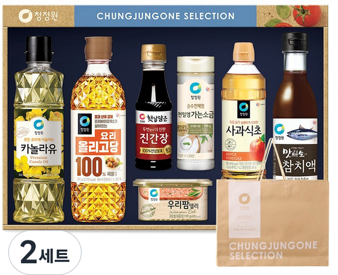 청정원 행복 9호 선물세트 + 쇼핑백, 2세트