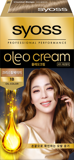 사이오스 올레오 크림 헤어 컬러 염모제, 1B크리스탈베이지, 1개