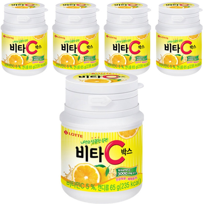 LOTTE 樂天 檸檬糖, 65g, 5罐