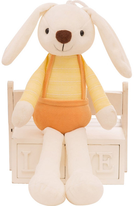 네이처타임즈 귀여운 토끼 봉제인형, 70cm, 옐로우, 1개