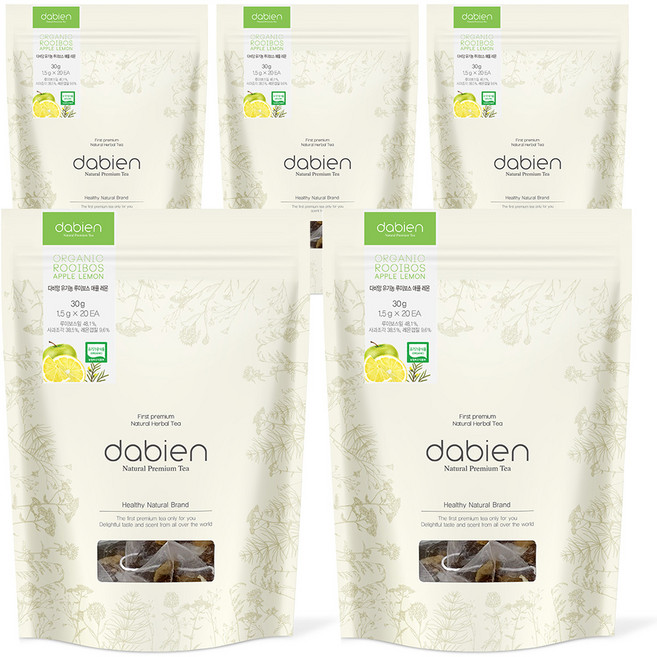 다비앙 유기농 루이보스 애플레몬 티, 1.5g, 20개입, 5개