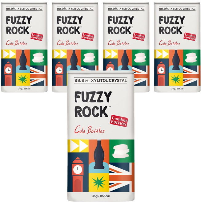퍼지락 자일리톨 크리스탈 캔디 콜라향, 35g, 5개
