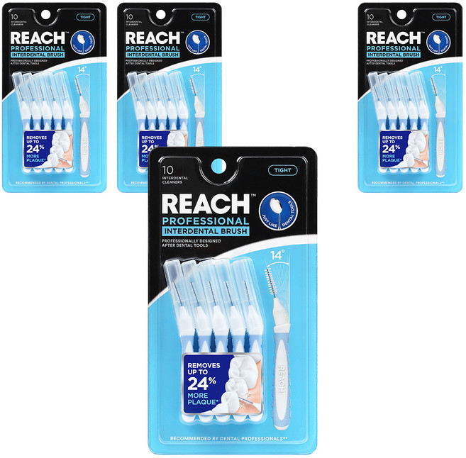 리치 와이어 치간칫솔 타이트, 10개입, 4개