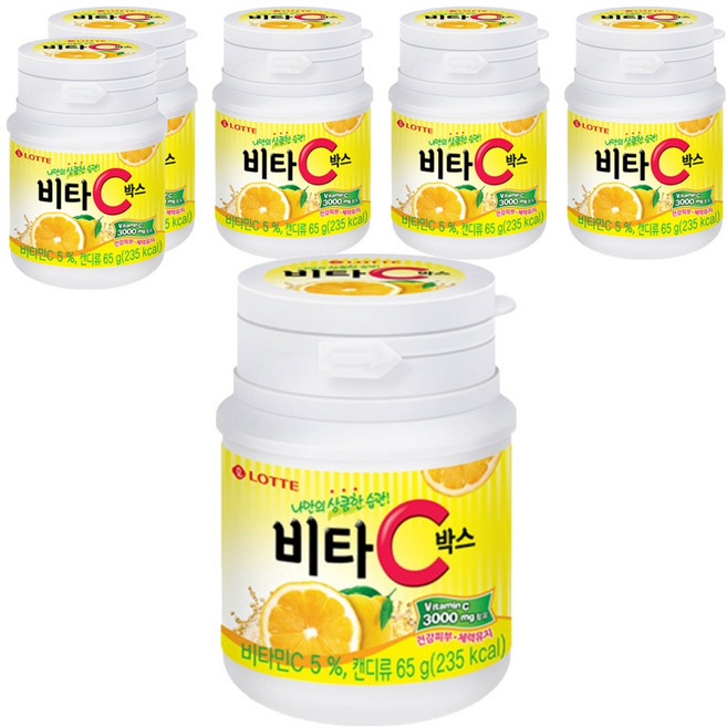 LOTTE 樂天 檸檬糖, 65g, 6罐