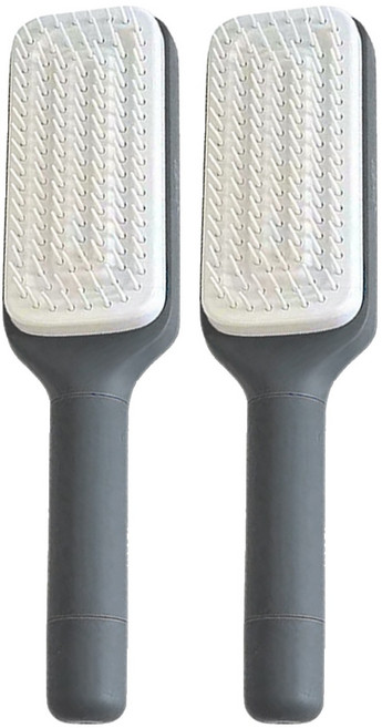 旋轉直髮梳, 2支, 灰色