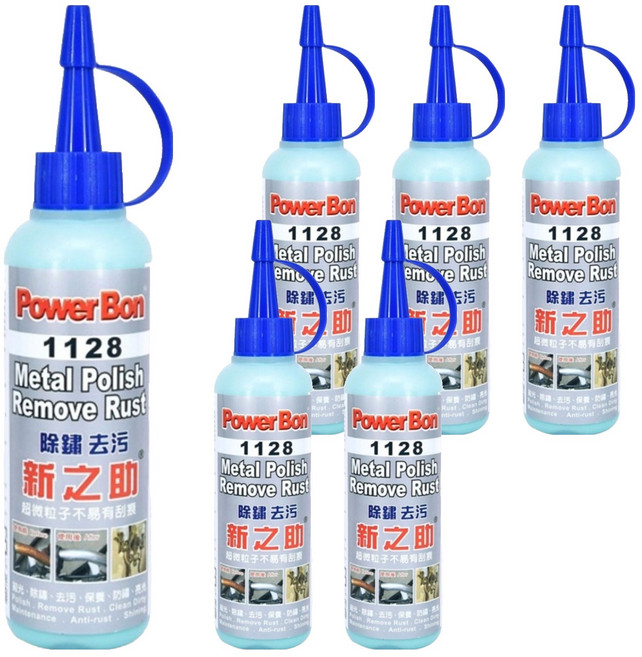 PowerBon 錫宏興業 新之助 除鏽去污劑 金屬擦亮劑, 120g, 6個