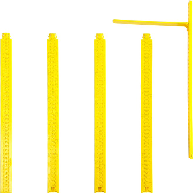 디엔오 신장 측정기 플라스틱 자 200cm, 옐로우, 1개