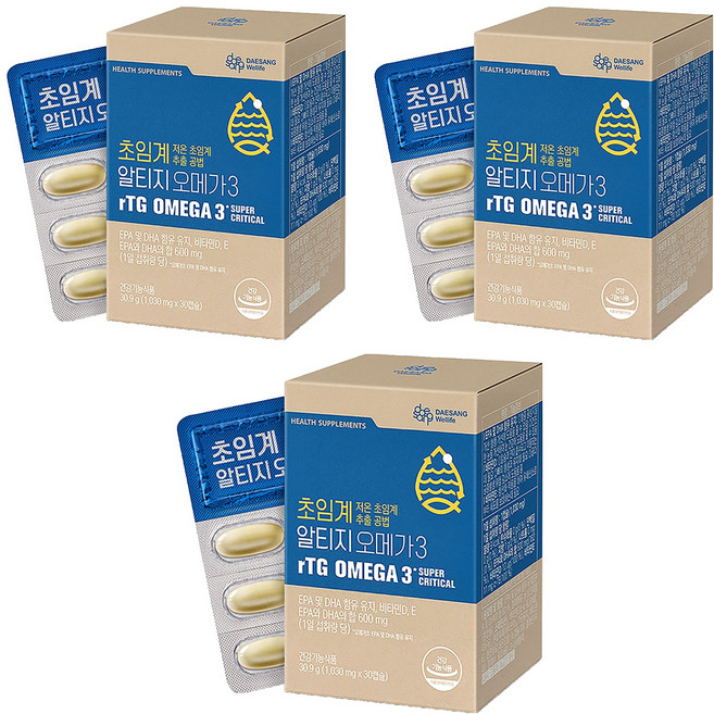 대상웰라이프 초임계 알티지 오메가3 30.9g, 30정, 3개