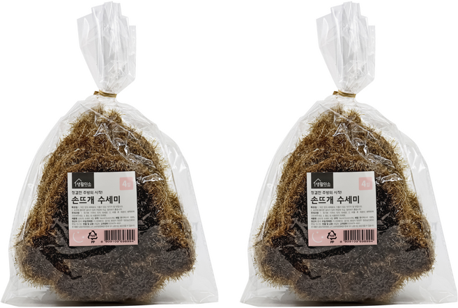 Life smile 熊掌手工編織菜瓜布, 1個, 8個