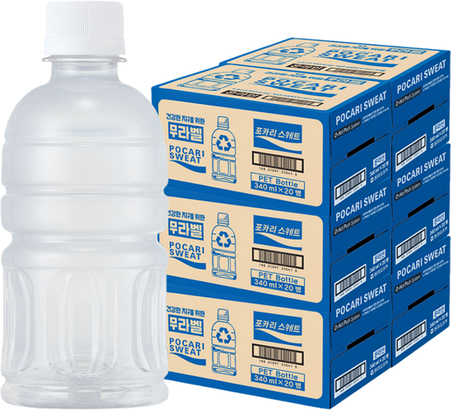 포카리스웨트 무라벨, 340ml, 120개