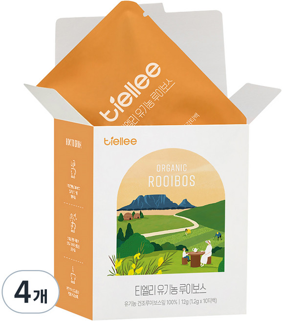 티엘리 유기농 루이보스 차, 1.2g, 4개, 10개입
