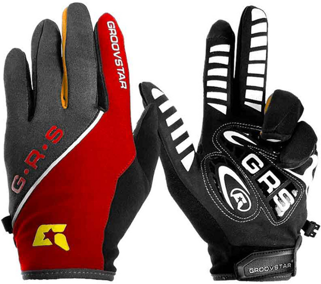 그루브스타 라이더 MTB 겨울 방한터치 장갑 양손세트, 레드, 1세트