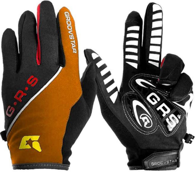 그루브스타 라이더 MTB 겨울 방한터치 장갑 양손세트, 오렌지, 1세트