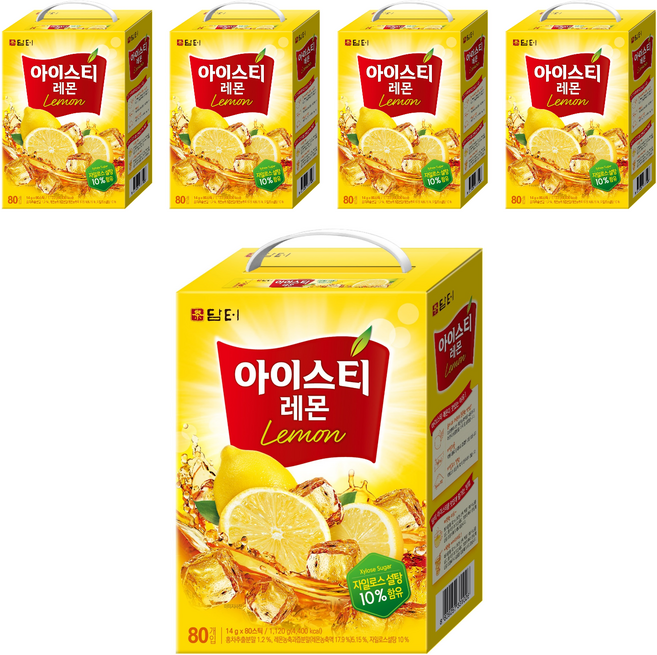 담터 아이스티 레몬, 14g, 80개입, 5개