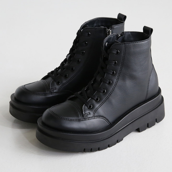 단골언니 여성용 키높이 오버핏 가벼운 나폴리 통굽 워커