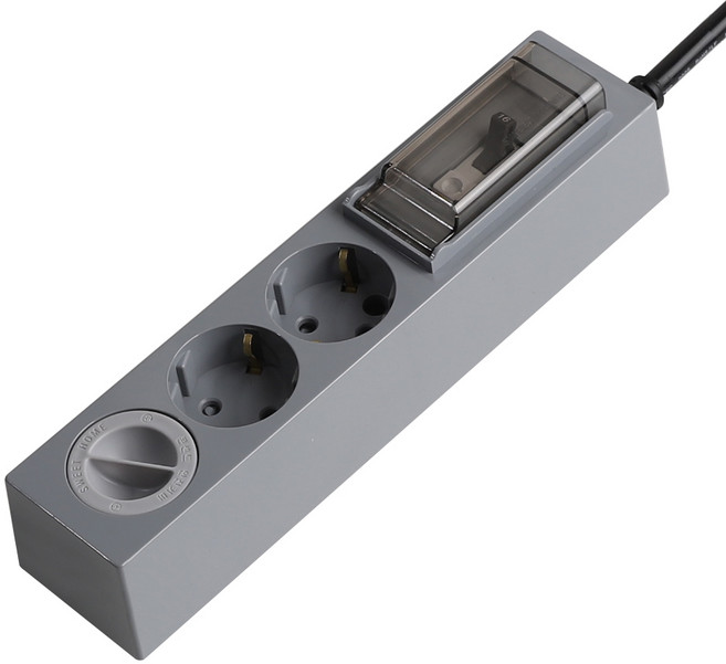 스윗홈 국내생산 고용량 배선차단용 멀티탭 3구 안전커버, 0.7m, 그레이블랙, 1개