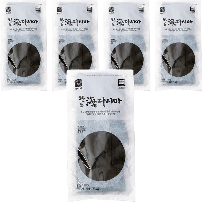 완도 해다시마, 100g, 5개