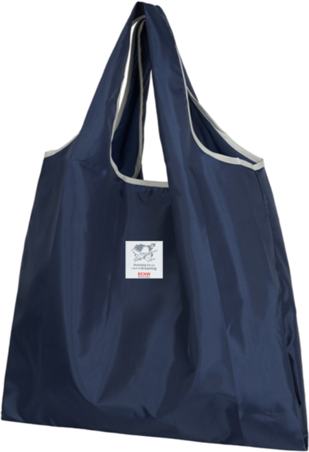 BENW 휴대용 에코 쇼핑백, 네이비