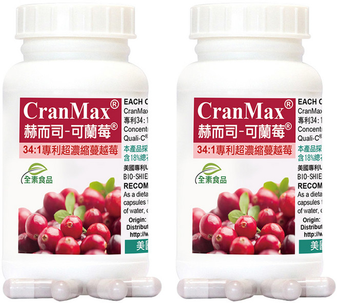 Healthwomen 赫而司 34倍高濃縮 私密蔓越莓錠, 60顆, 2罐