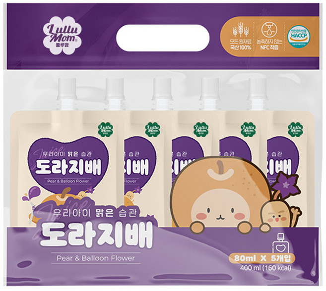 룰루맘 우리아이 맑은습관, 80ml, 5개
