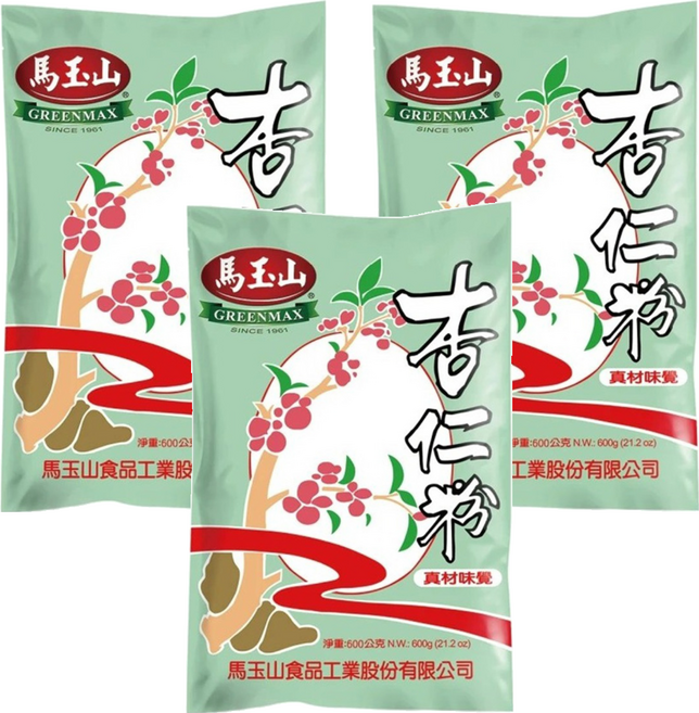馬玉山 杏仁粉, 600g, 3包