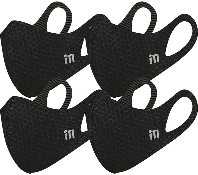 아이엠 구리 마스크 사계절용, 블랙, 4개