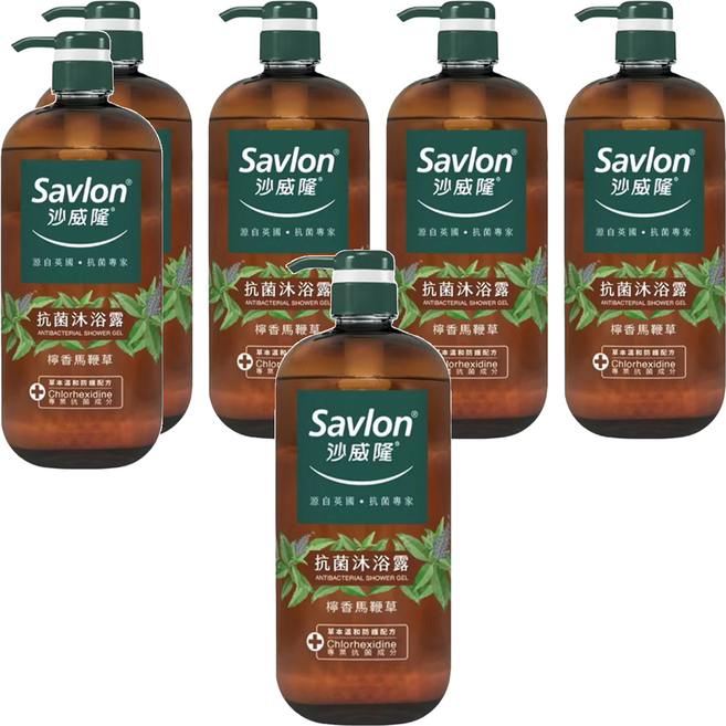 Savlon 沙威隆 抗菌沐浴露 檸香馬鞭草, 1L, 6件