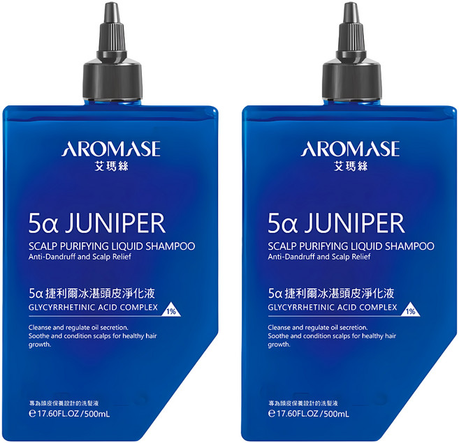 AROMASE 艾瑪絲 5α捷利爾冰湛頭皮淨化液 500ml 2入, 1L, 1組