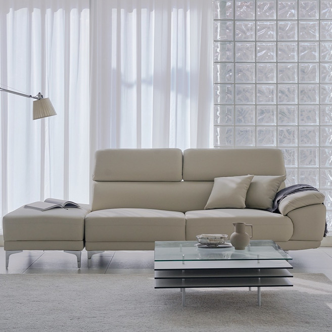 도모디자인 노바 무빙헤드 3.5인용 소파 좌형 + 쿠션2p 세트 방문설치, 아이보리