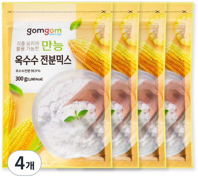 만능 옥수수 전분, 300g, 4개