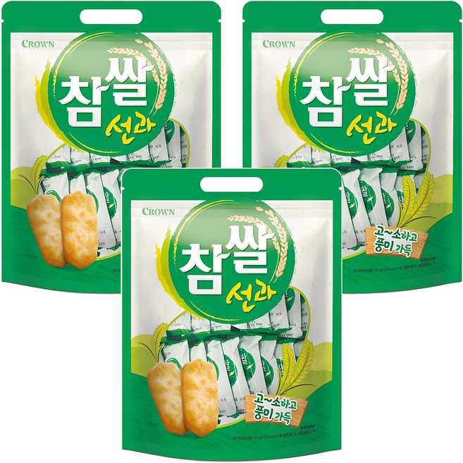 크라운 참쌀선과, 253g, 3개