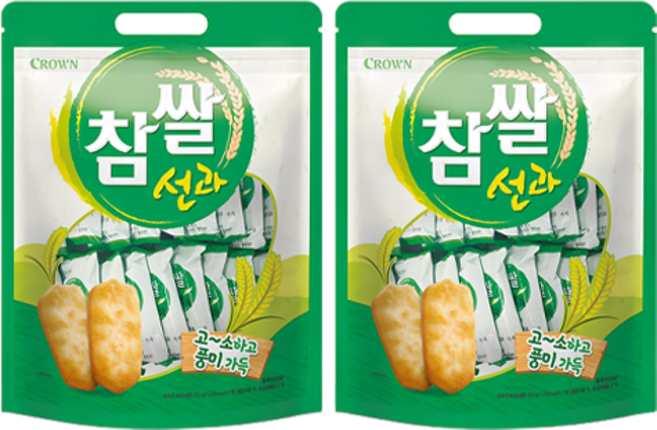 크라운 참쌀선과, 253g, 2개