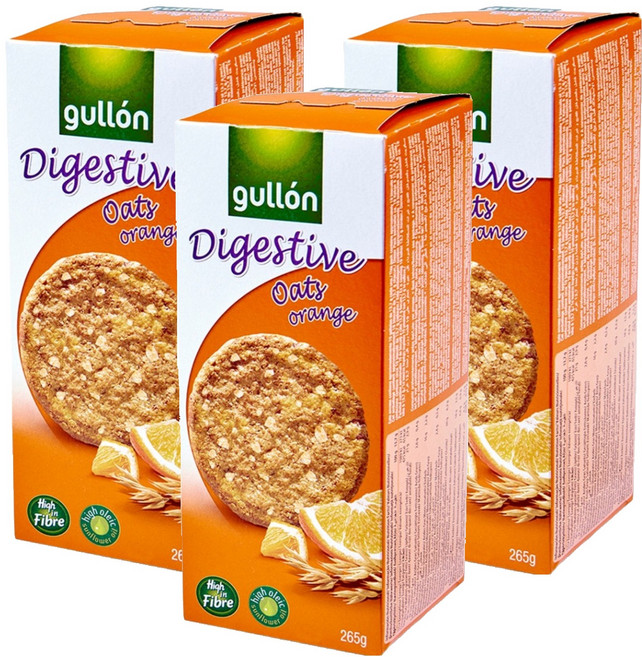 구욘 다이제스티브 귀리 오렌지 쿠키, 265g, 3개
