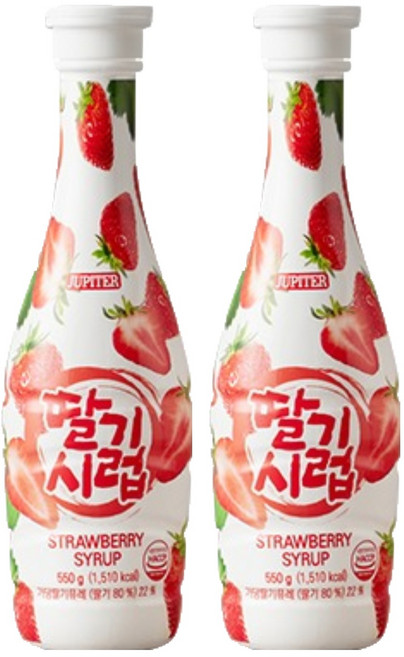 쥬피터 딸기시럽, 550g, 2개