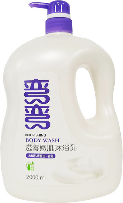 美琪 彎彎 沐浴乳 滋養嫩肌, 2L, 1瓶