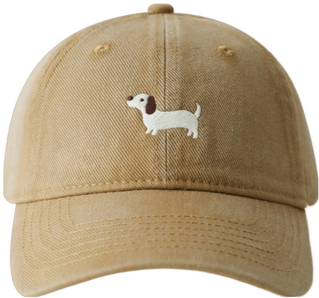 여성용 강아지 자수 볼캡