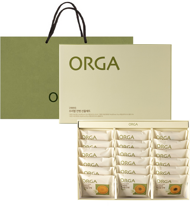 올가홀푸드 구워만든 우리쌀 전병 김 6p + 흑임자 6p + 땅콩 6p 선물세트, 432g, 1세트