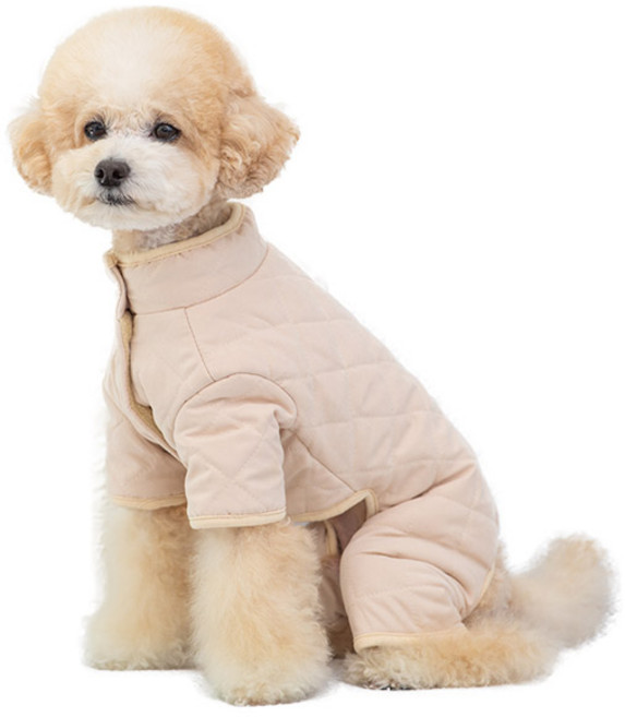 펫츠랜드 반려동물 베베 누빔 올인원, 베이지, 1개