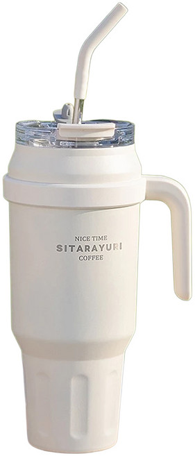Sitarayuri 大容量保溫杯 純淨白, 1.1L, 1個
